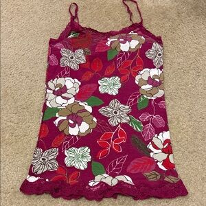American Eagle Outfitters Burgundy Lace Camisole